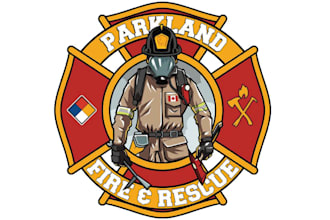design high quality fire fighter mascot logo with free source file