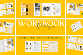design premium workbook, handout, guide and fillable PDF