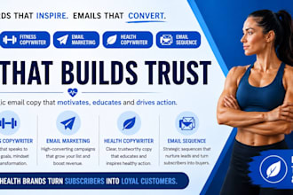 write a fitness email sequence that converts subscribers into buyers