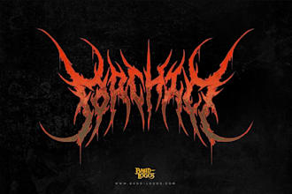 design death metal, deathcore, metalcore logo