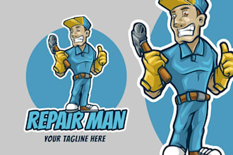 design a powerful handyman logo for your service brand