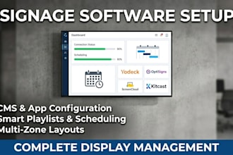configure your yodeck, kitcast, optisigns and screencloud tv digital signage