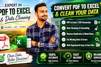 convert PDF to excel and clean the data