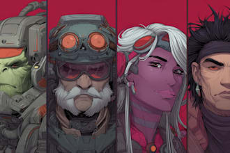 sci fi character illustration or sci fi character