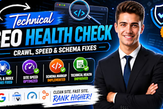 do technical SEO health check, crawl, speed and schema fixes