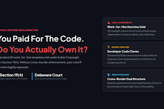 draft cross border IP assignment and developer contracts
