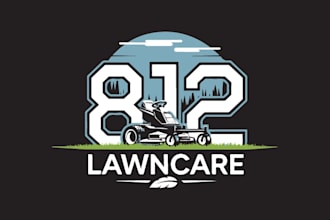 design a modern lawn care and landscaping logo