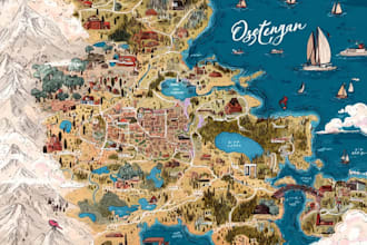 design museum map illustration gallery navigation artwork