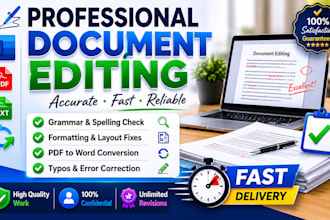 professionally edit, format, convert, and redesign your doc