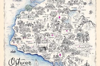 create festival campground map illustration