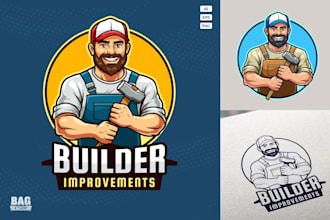 design a clean and modern handyman service logo