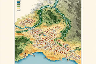 create railway map illustration transportation route design