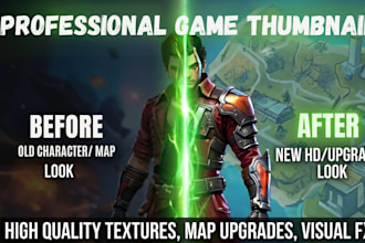 design viral and eye catching gaming thumbnail