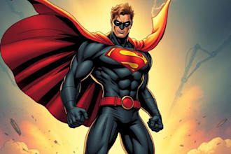 superhero character for comics