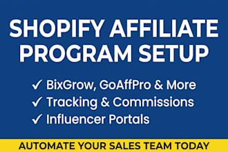 shopify affiliate program yuko shopjar awin bixgrow metricks referlo sprusify