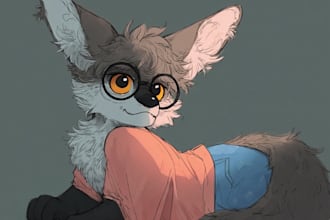 draw high quality furry character art and custom anthropomorphic designs