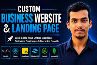 build a custom conversion focused business website or landing page with nextjs