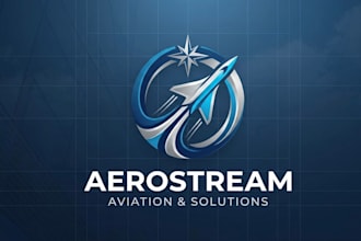 design high quality aviation, rocket logo with free source file