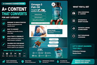 design amazon a plus banners, shopify, website banners