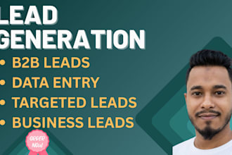 do targeted b2b lead generation and data entry