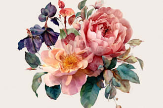 do watercolor illustrations for your design