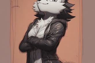 create cute and expressive furry character art for your oc