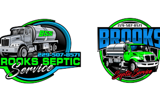 create an awesome beautiful septic truck logo just in 16 hours