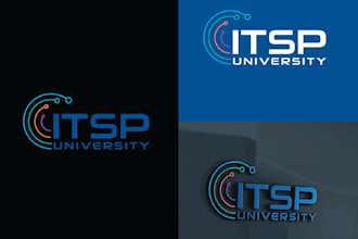 create a custom university logo with academic excellence