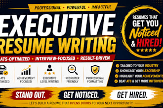 write an ats optimized executive resume for senior leaders