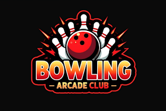 design outstanding bowling mascot logo with unlimited revision