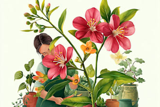 do digital floral watercolor illustration