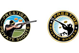 design superb modern clay shooting logo with satisfaction guaranteed