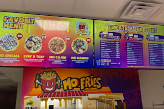 create a digital menu or TV menu design