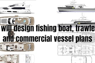 design fishing boat, trawler and commercial vessel plans