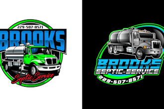 design awesome beautiful septic truck logo in 24 hours