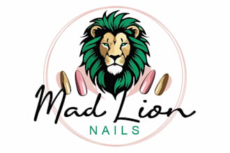 design a bold and powerful lion logo