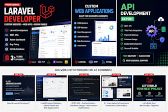 develop a custom laravel web application website or admin panel
