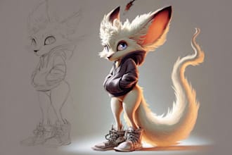 draw your furry oc in amazing anime and anthro style art