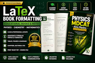 professionally format educational books, study notes and pdfs in latex