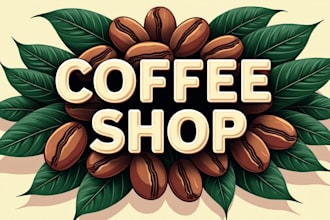 design high quality coffee shop mascot logo  in 12 hours