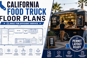design california food truck floor plans for permit approval