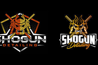 create modern awesome samurai logo design for your business