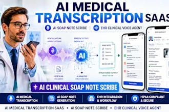 ai medical transcription saas, ai soap note scribe, ehr clinical voice agent