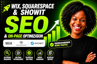optimize wix, squarespace and showit SEO for higher rankings