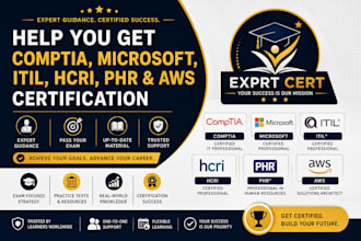 help you get comptia microsoft itil hcri phr and aws certification