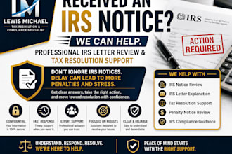respond to irs notices and provide tax resolution support