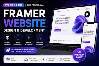and develop a modern framer website