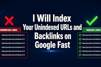 index your unindexed urls and backlinks on google fast