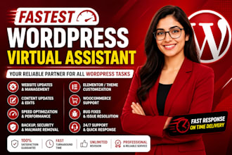 be your fastest wordpress VA or wordpress virtual assistant