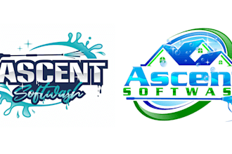 design eye catchy modern softwash logo very fast with super color